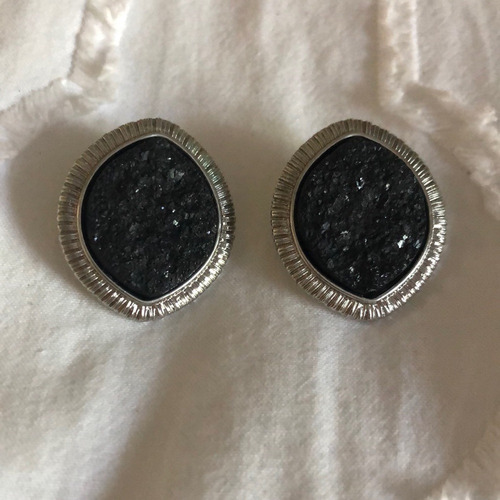 Black Stone Earrings
